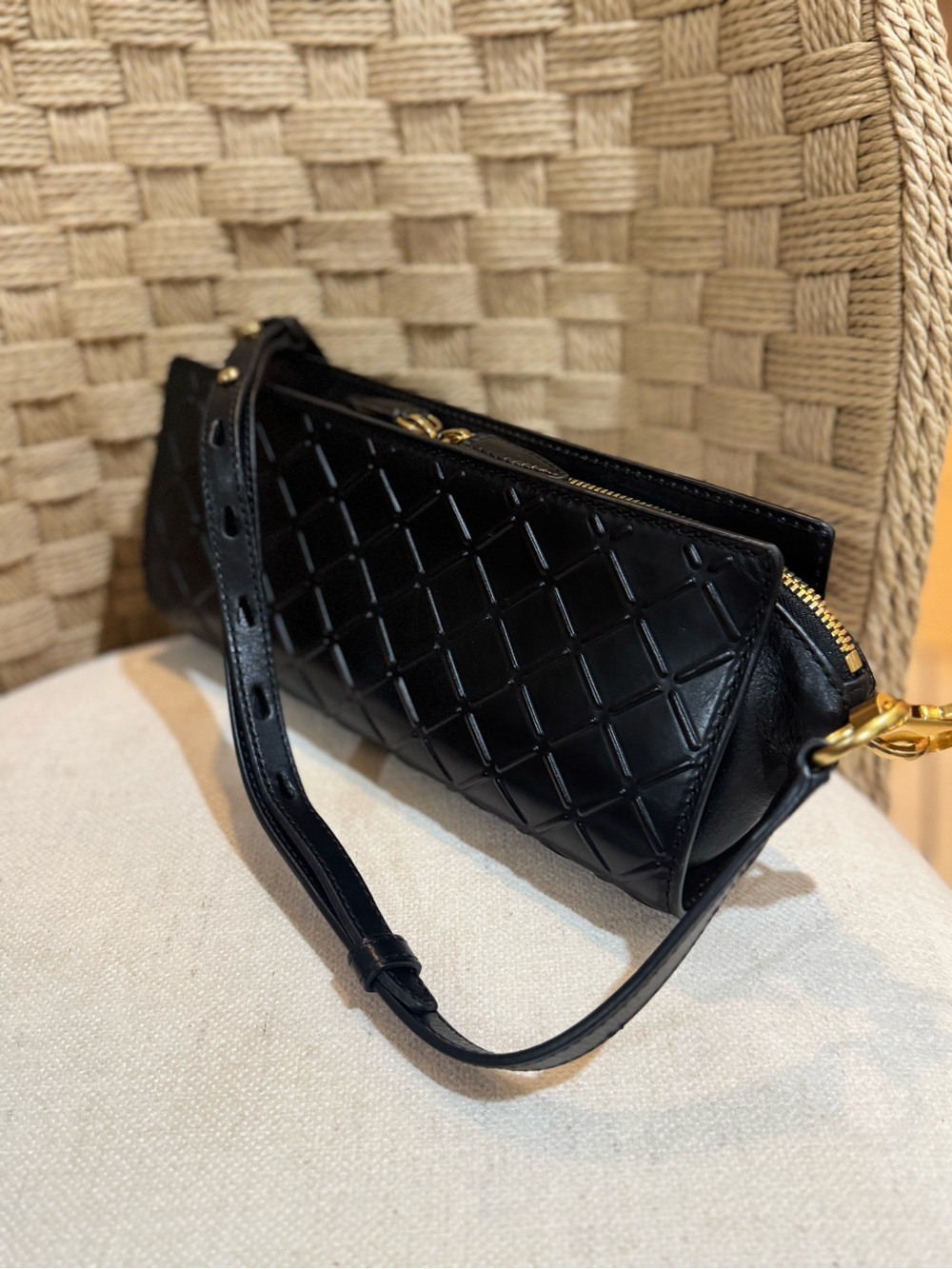 Alexander Wang Black Quilted Crossbody with Gold Hardware NWT